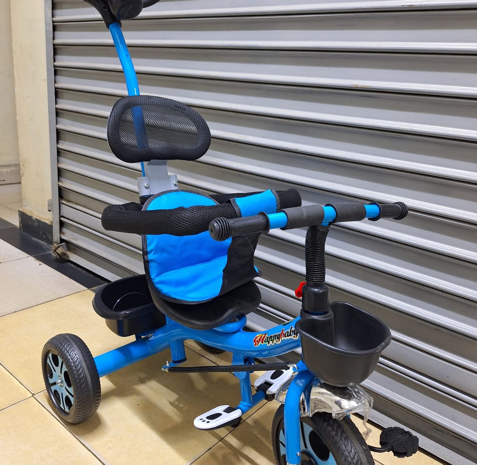 KIDS TRICYLES WITH A PUSH HANDLE , Holds Your baby so Well To Avoid falling Very Comfortable CHILDREN BICYCLES AGE 0 TO 4 YEARS image