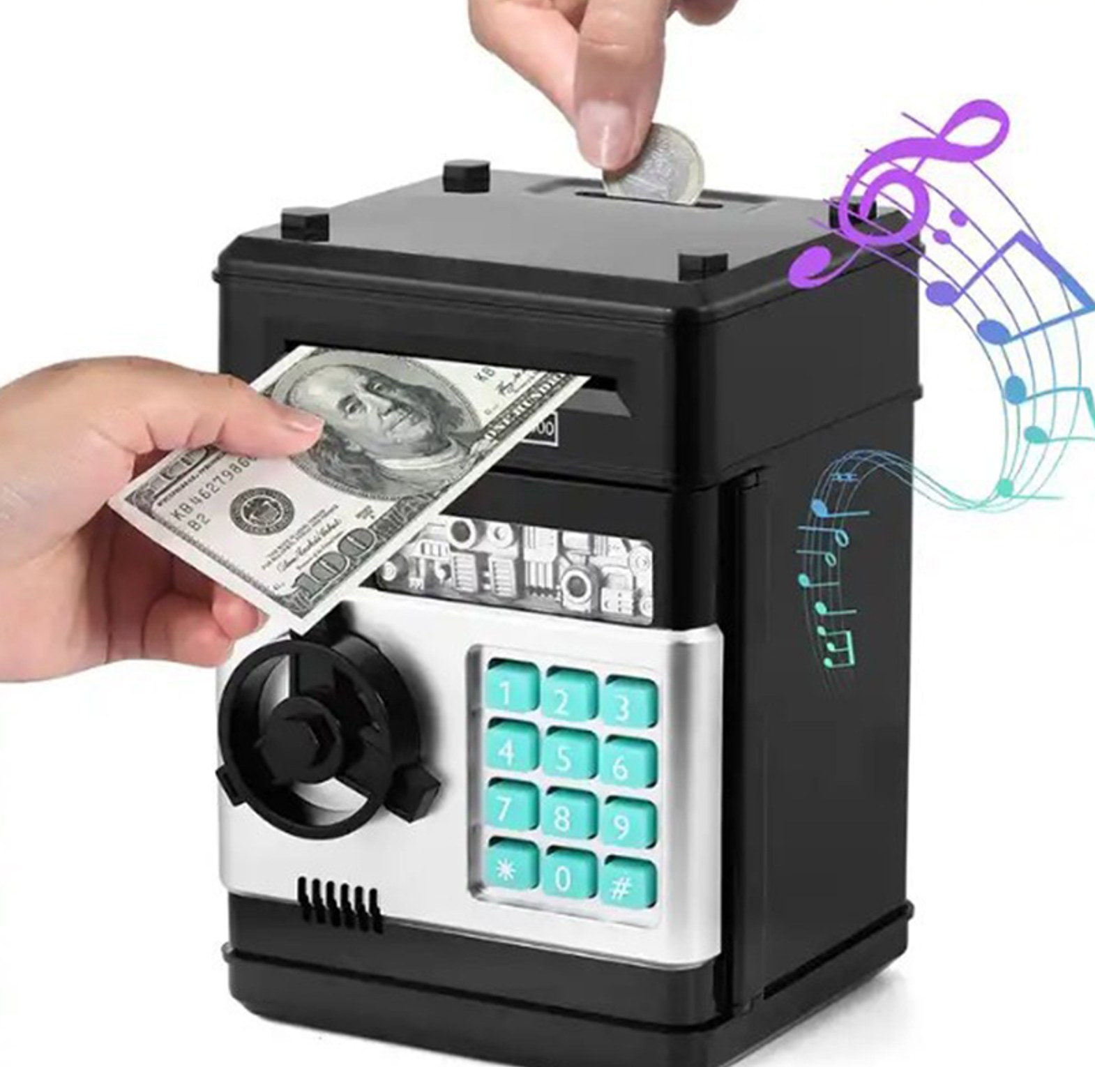 Electronic ATM Piggy Bank and Smart Savings Safe Box for Kids with Password Lock - Premium Educational Toy image