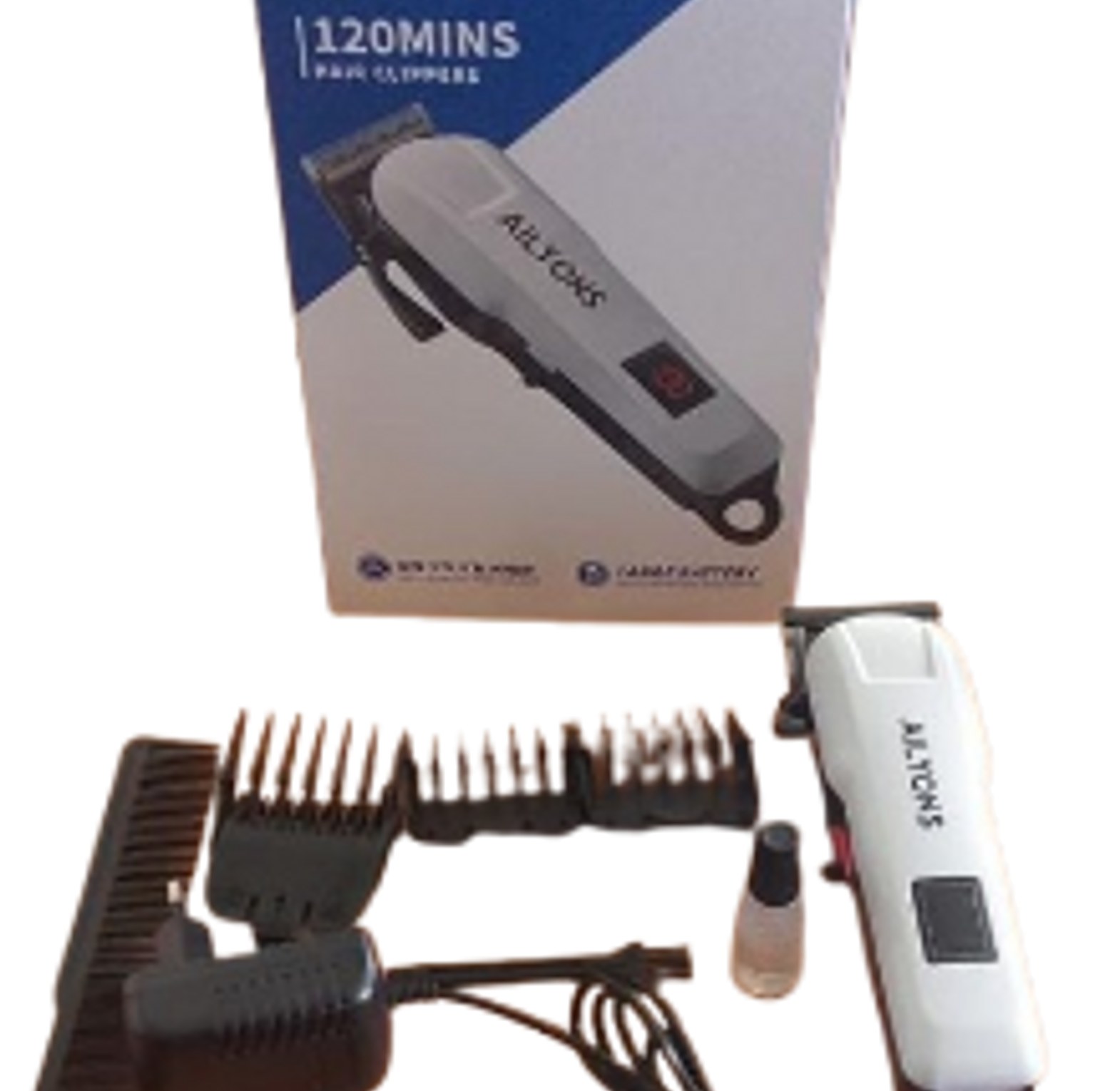  Ailyons Wireless Rechargeable Hair Clipper and its accessories.  image