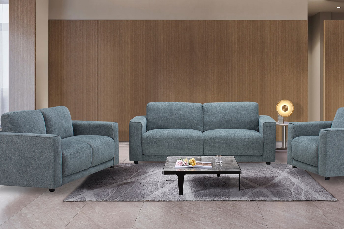 Elona 7 Seater Fabric Sofa (3+2+1+1) image 1