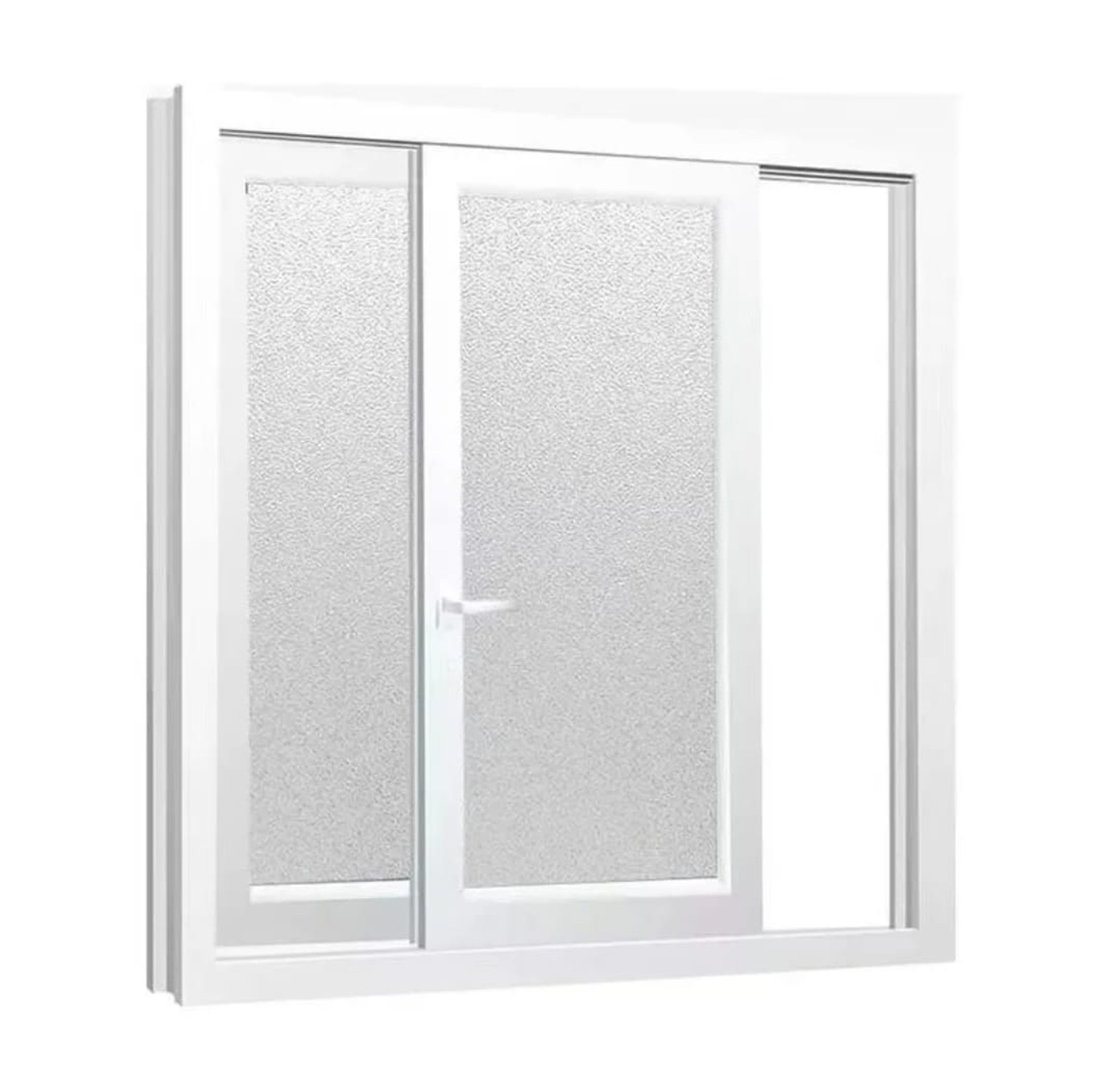 Frosted Glass Window Film Self Adhesive Privacy Sticker Roll for Home and Office Partitions 1m x 1m image