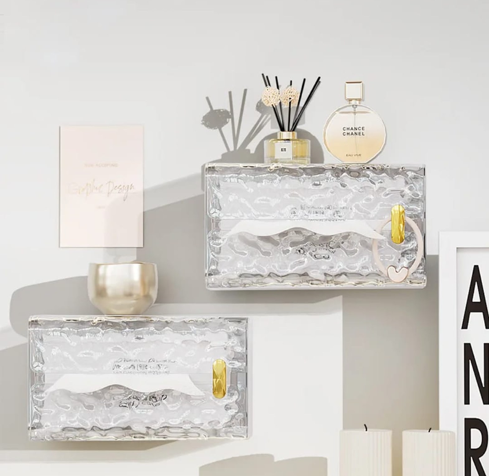 Luxury Wall-Mounted Acrylic Tissue Box image