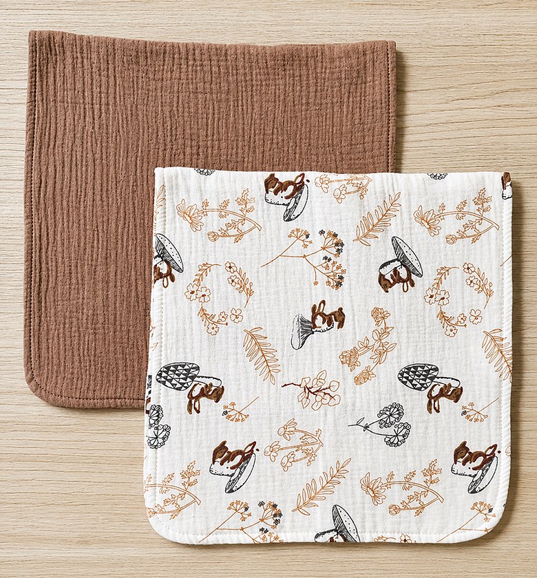 Premium Muslin Burp Cloth Set (2pcs) image