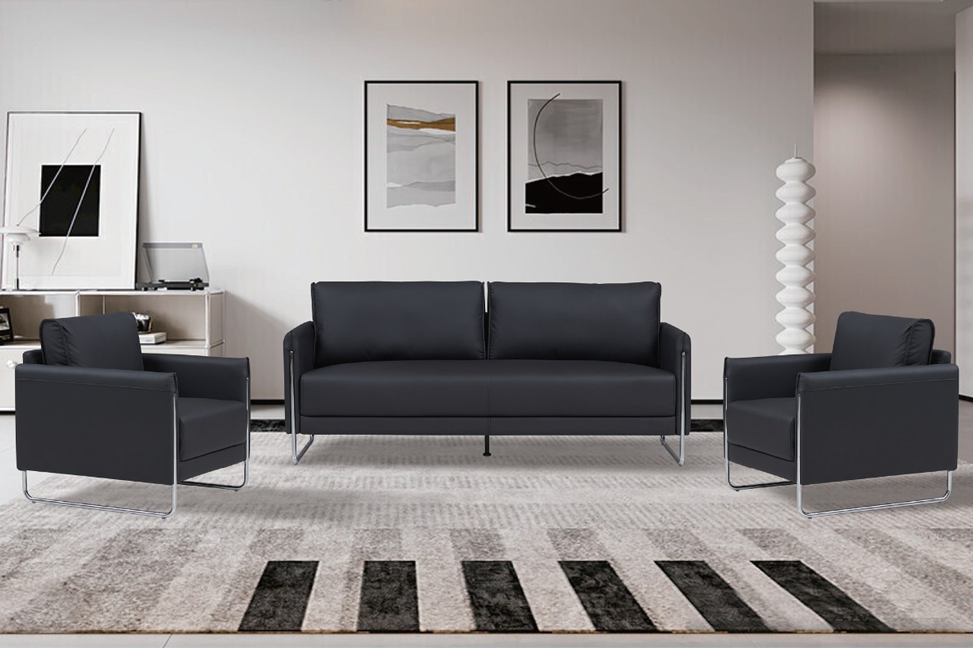 BELMONT 6 Seater Leatherette Sofa (3+2+1) image 1