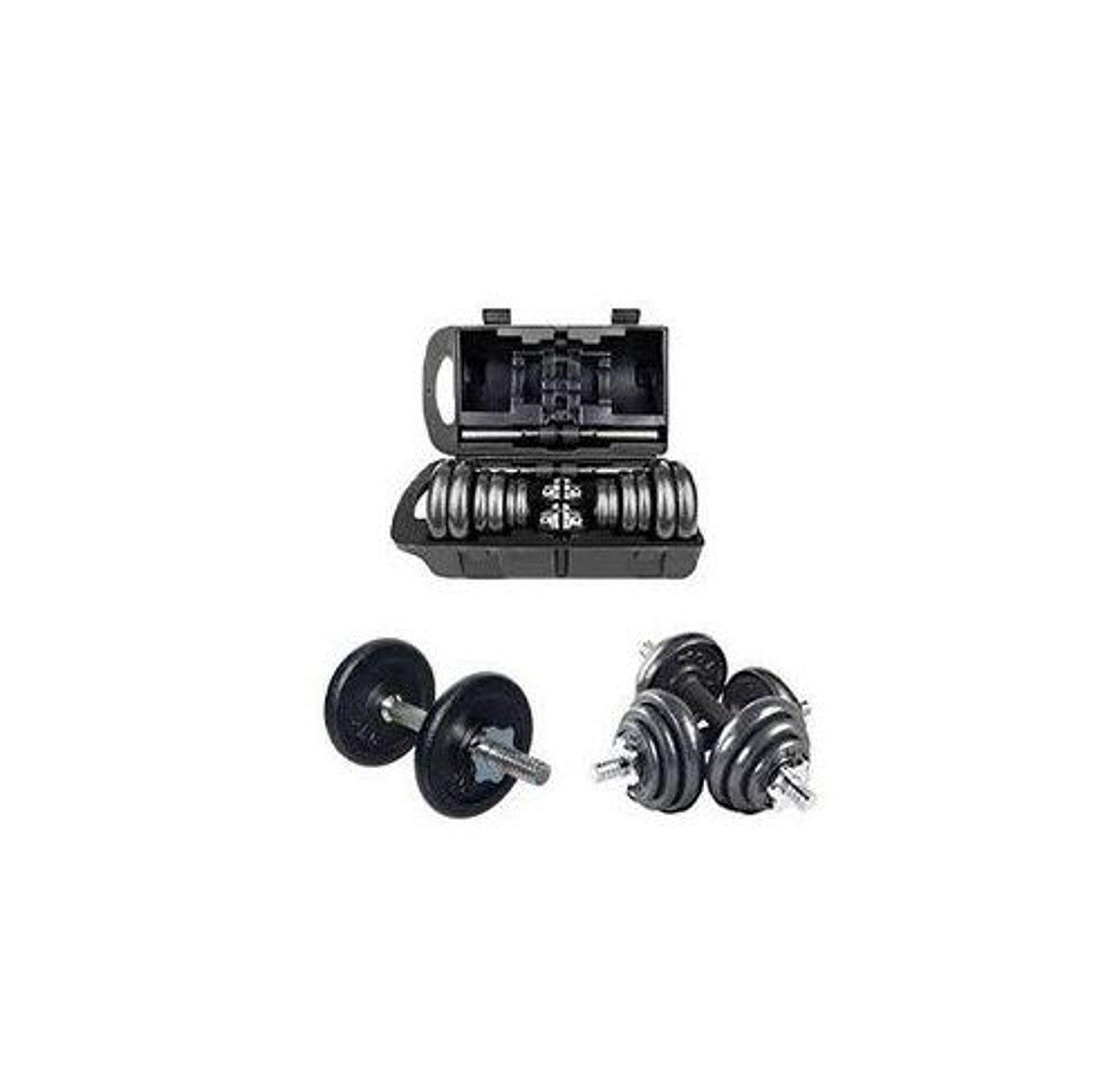15KG ADJUSTABLE CHROME PLATED DUMBELL WEIGHT SET image
