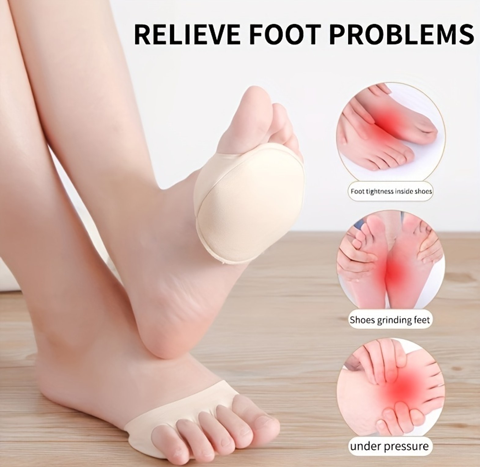 Pair Forefoot Cushion Pad, Socks image