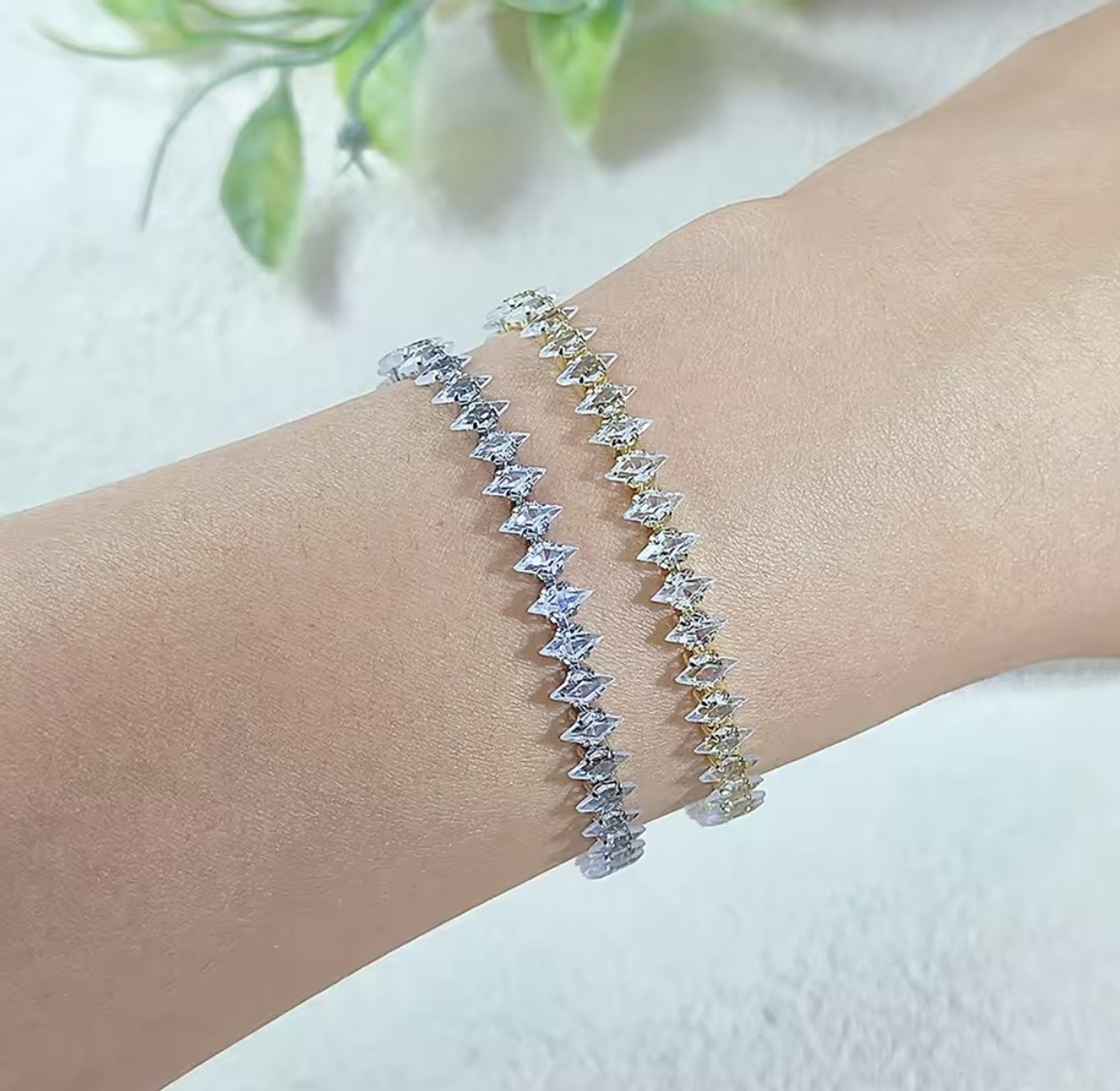 Radiant Square-Cut Tennis Bracelets image