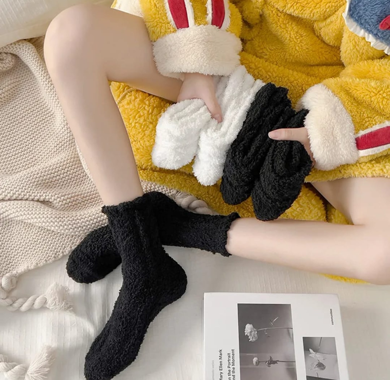 Women Socks Winter Fleece Fuzzy Sock image