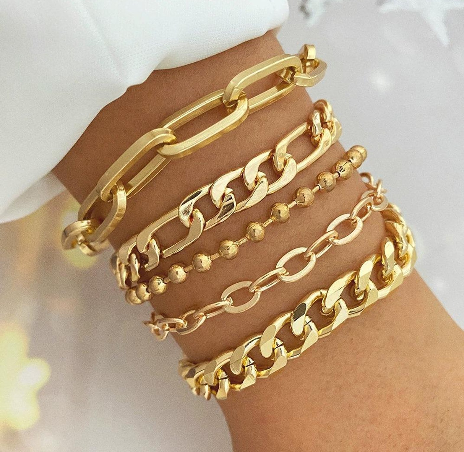 Stacked Gold-Toned Bracelets image