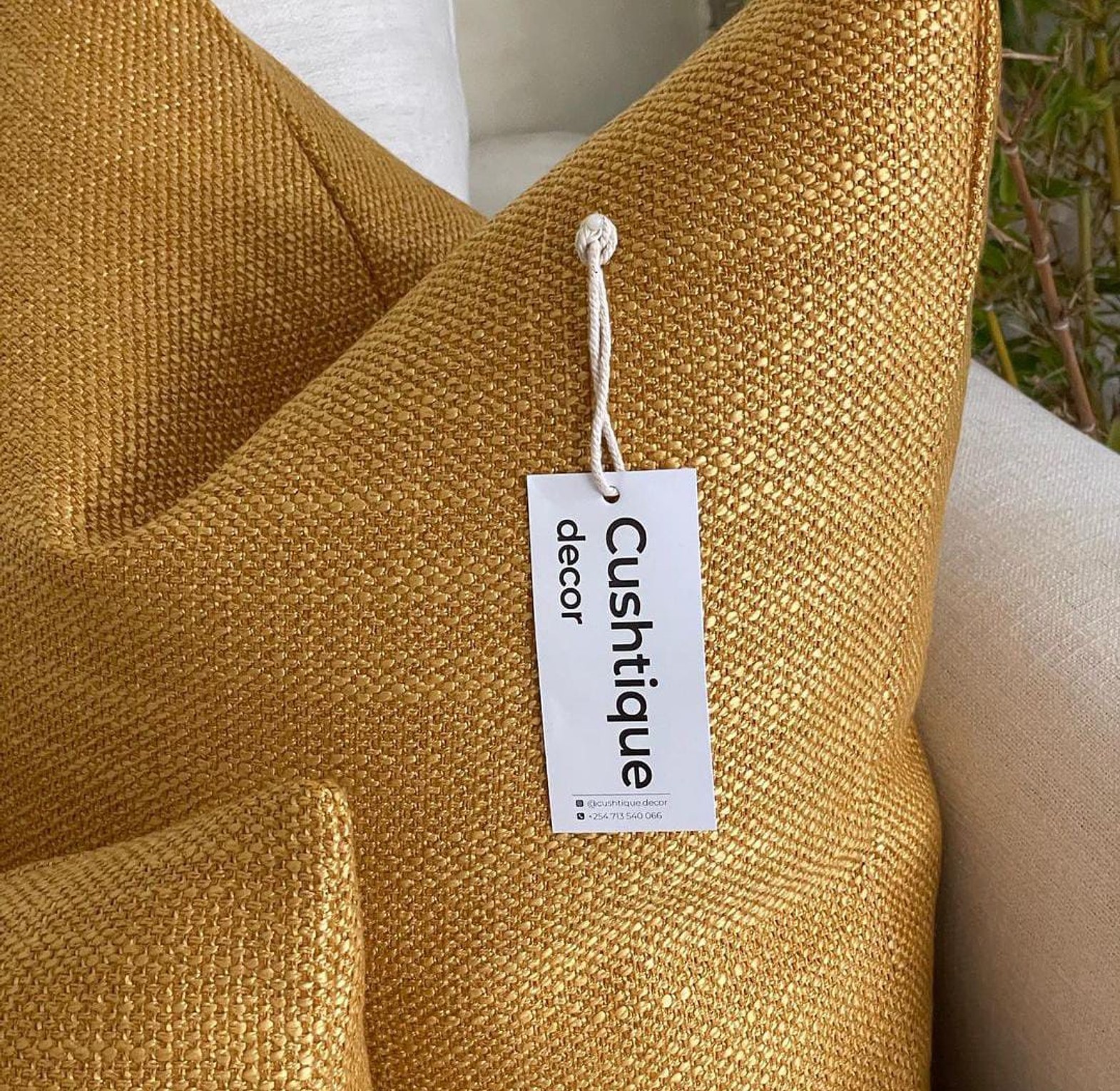 MUSTARD YELLOW SOFT CUSHION image