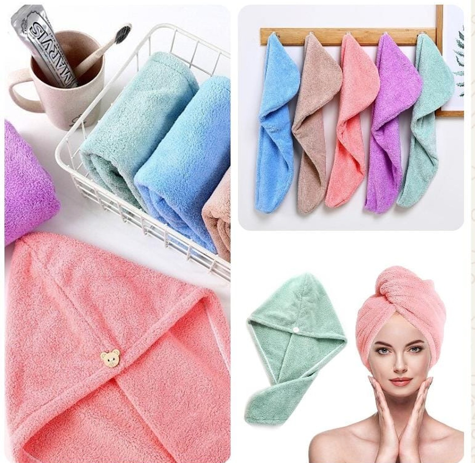 Microfiber hair towel image
