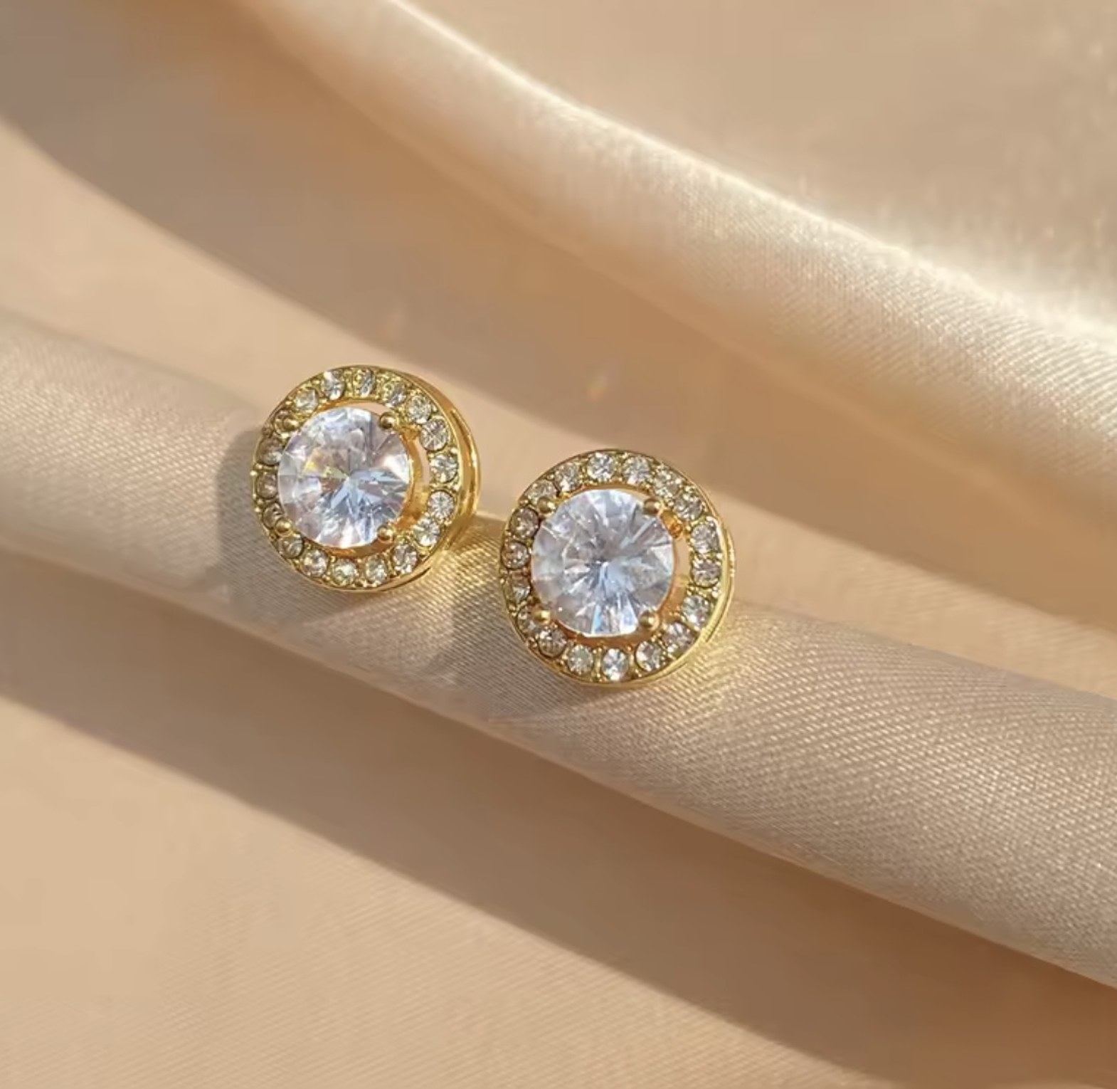 Supreme Radiant Halo Stud Earrings image