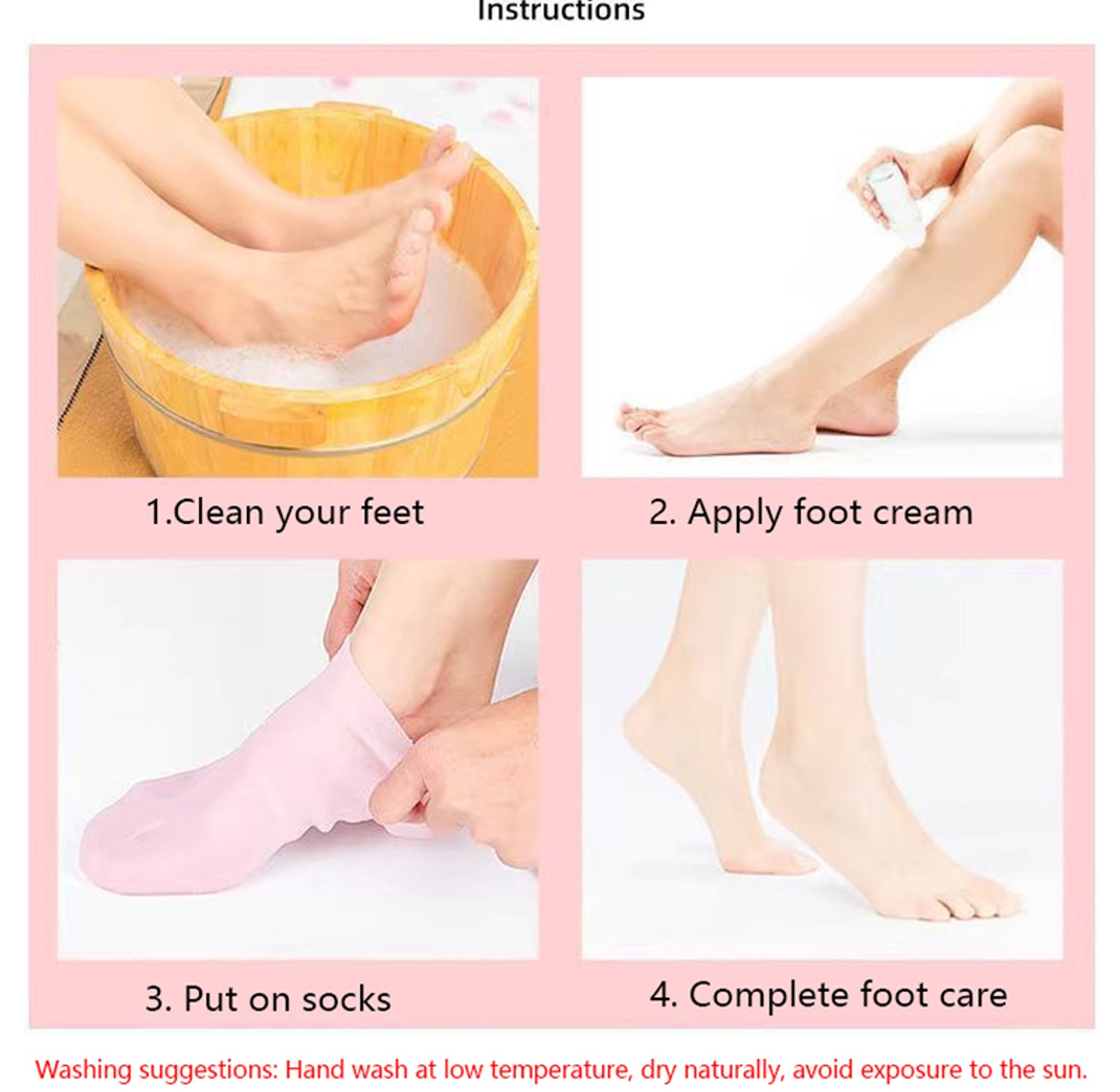 Silicone Moisturizing Socks for Cracked Heels and Dry Feet image