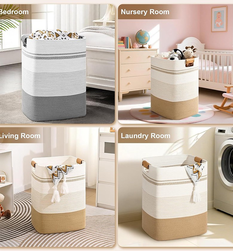 Large Cotton Rope Woven Laundry  image