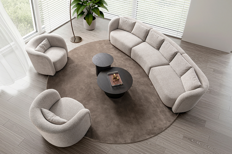 MILO Fabric Corner Sofa + 2 Single Seaters image