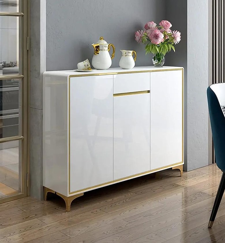 The Lumina Gloss & Gold Sideboard Credenza image
