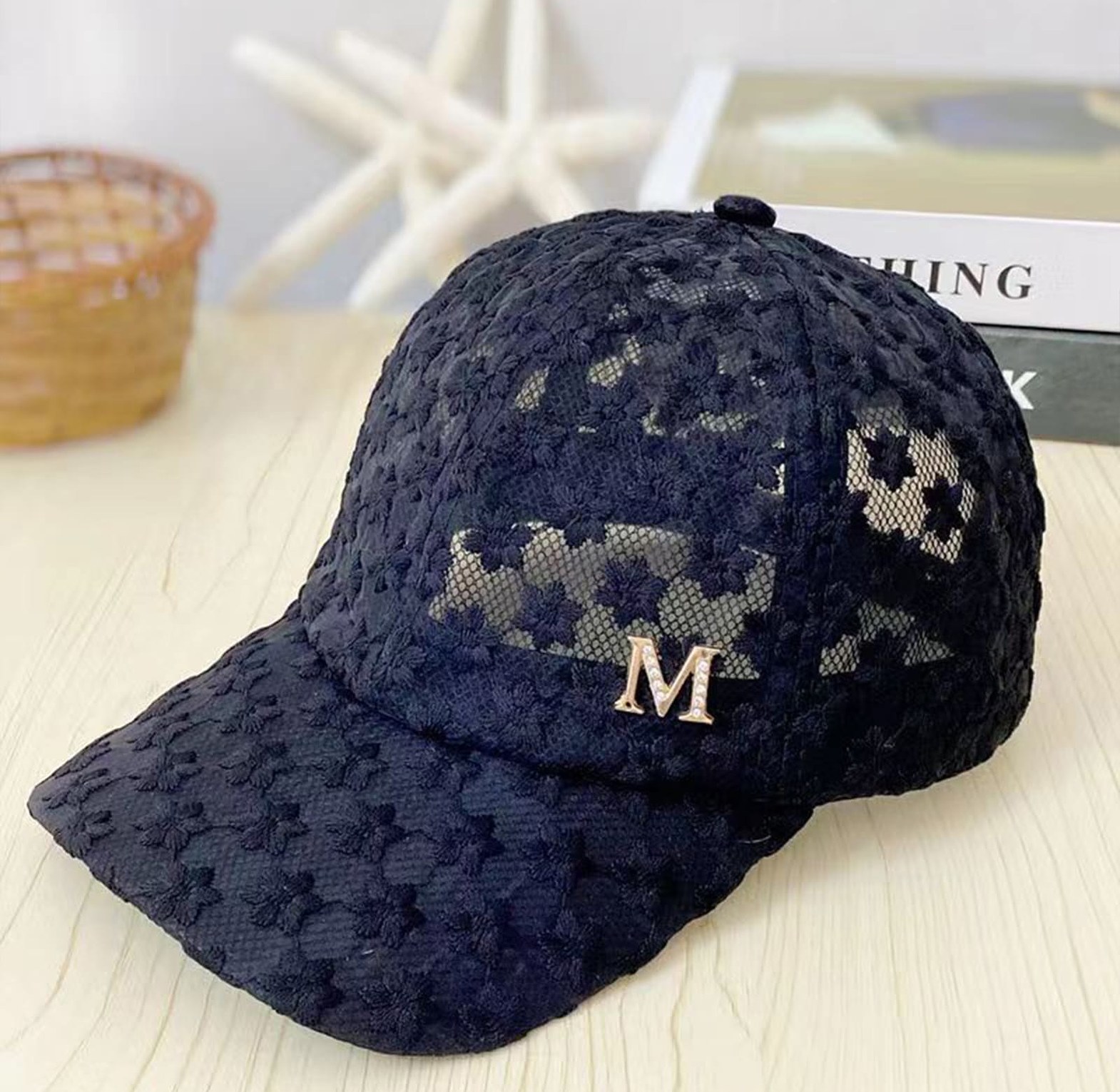 Women’s Lace Flower Hollow Baseball Cap image