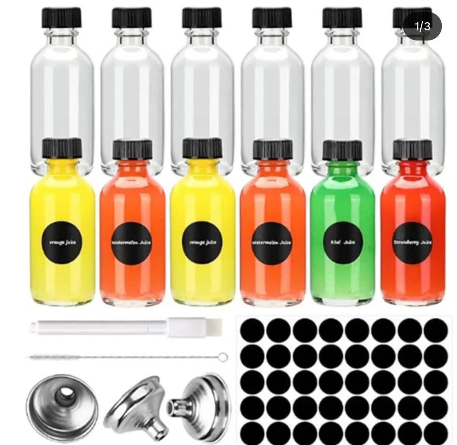 Ginger Shots Essential Glass Bottles  12 sets image