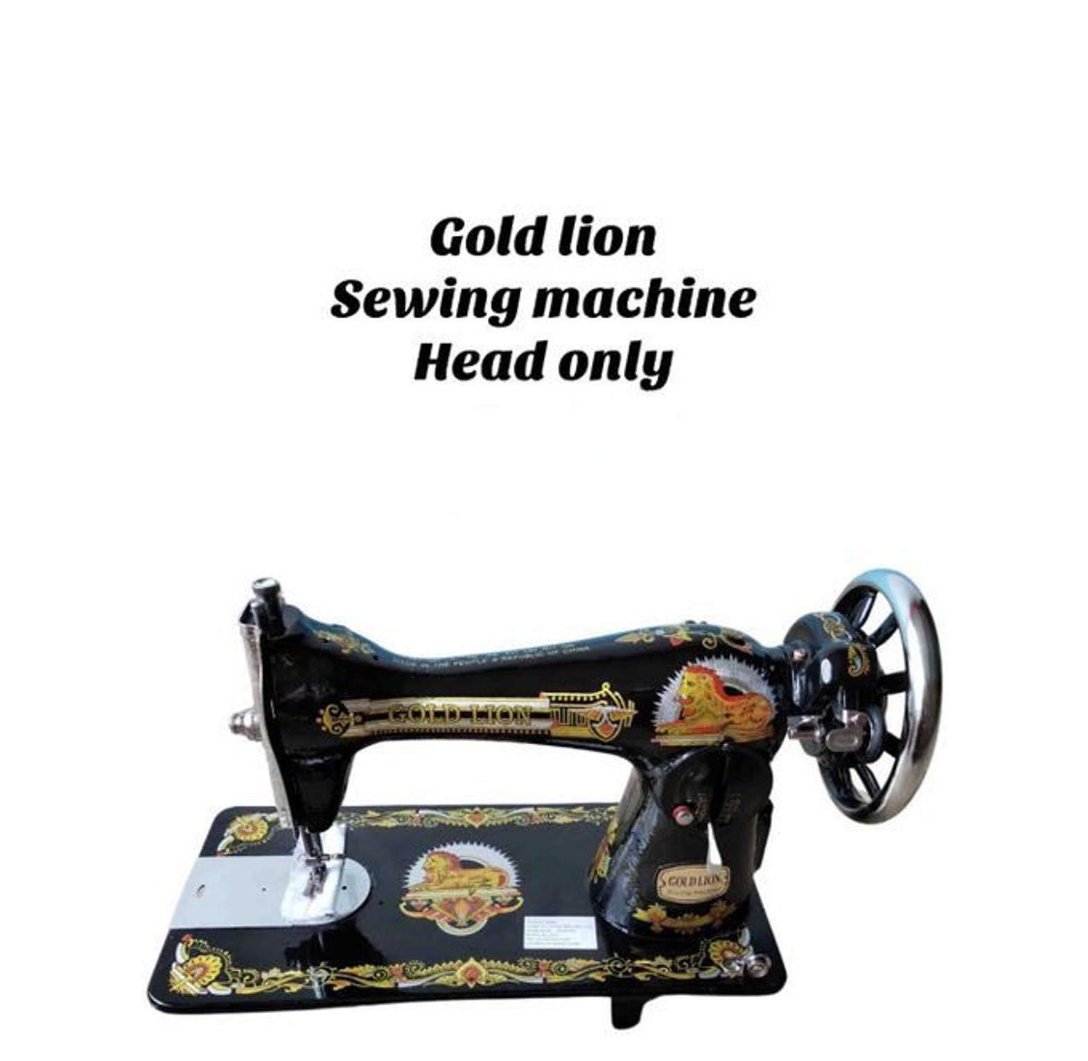 Gold lion head only sewing machine image