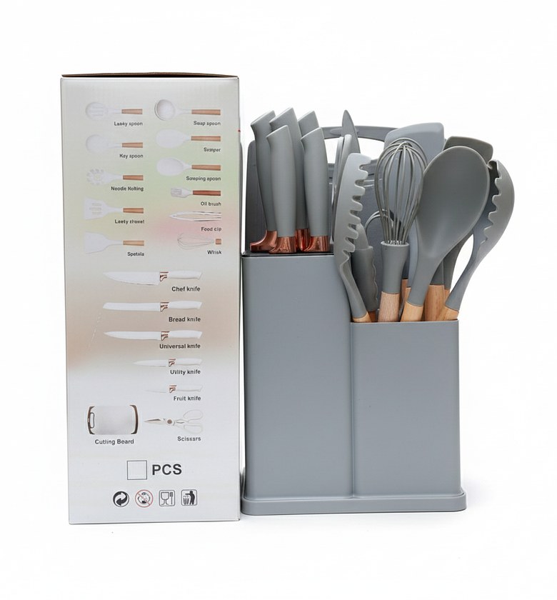 19pc Executive Silicone Spoons and Cutlery Set image