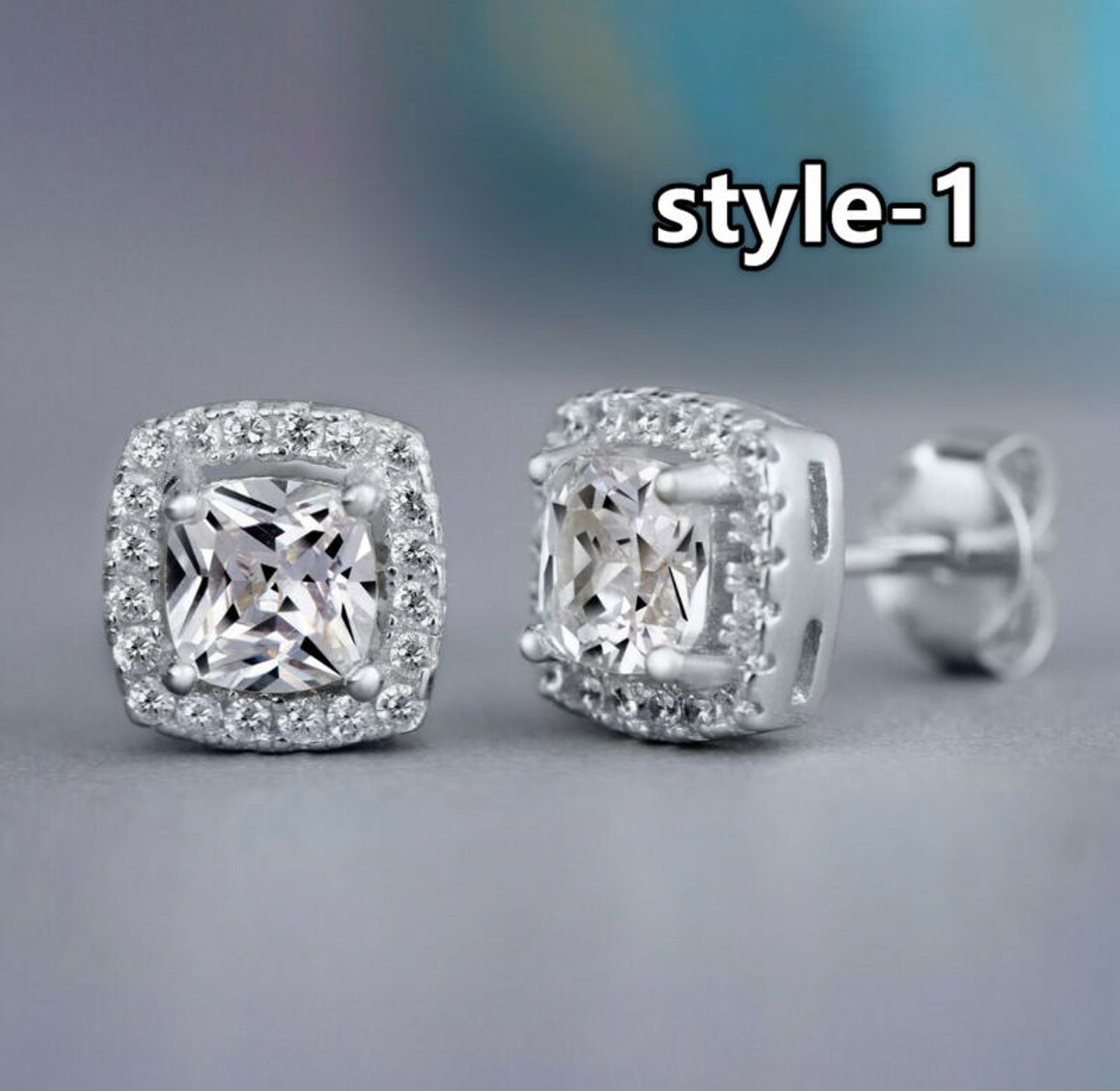 Cubic Zirconia Round & Square Studs image