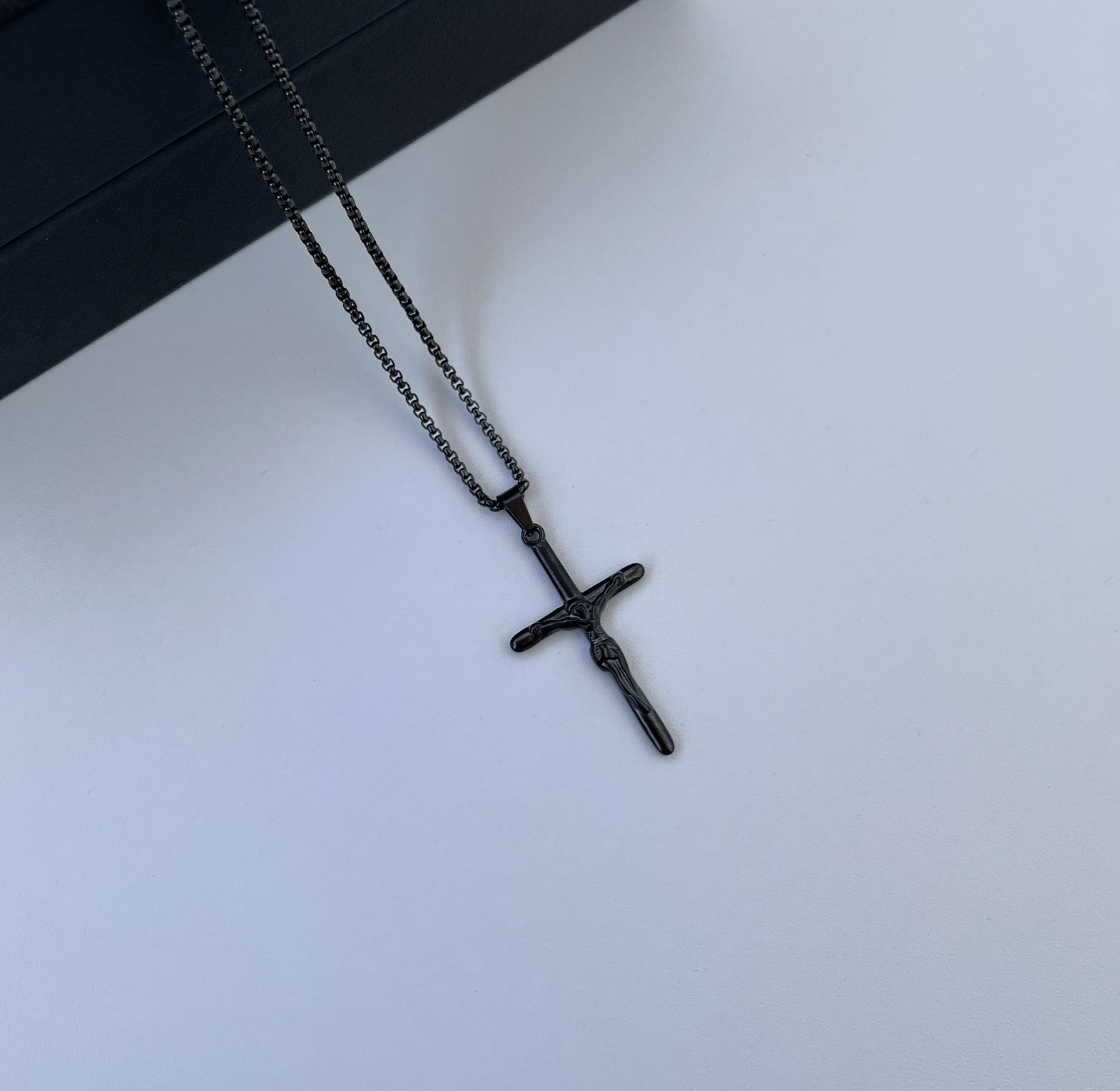 Hail Cross Necklace (Black) image