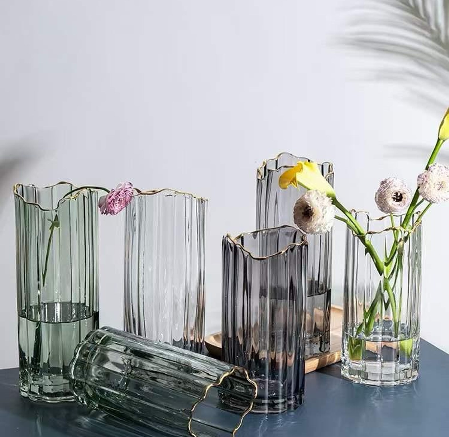  Modern creative dark  glass vase   Size : 28cm    image