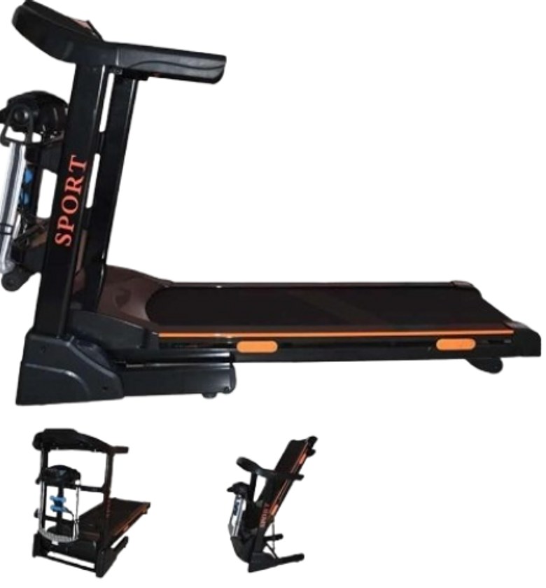 Home Gym/ Commercial Electric Auto Incline Treadmill Fitness Equipment With Free Dumbbells And Massager Belt image