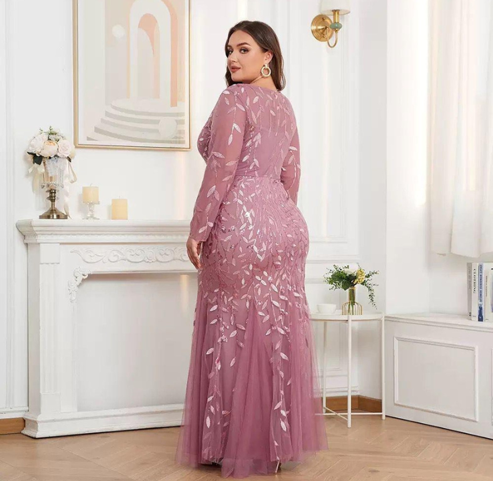 Rosewater Vine Embellished Mermaid Gown image