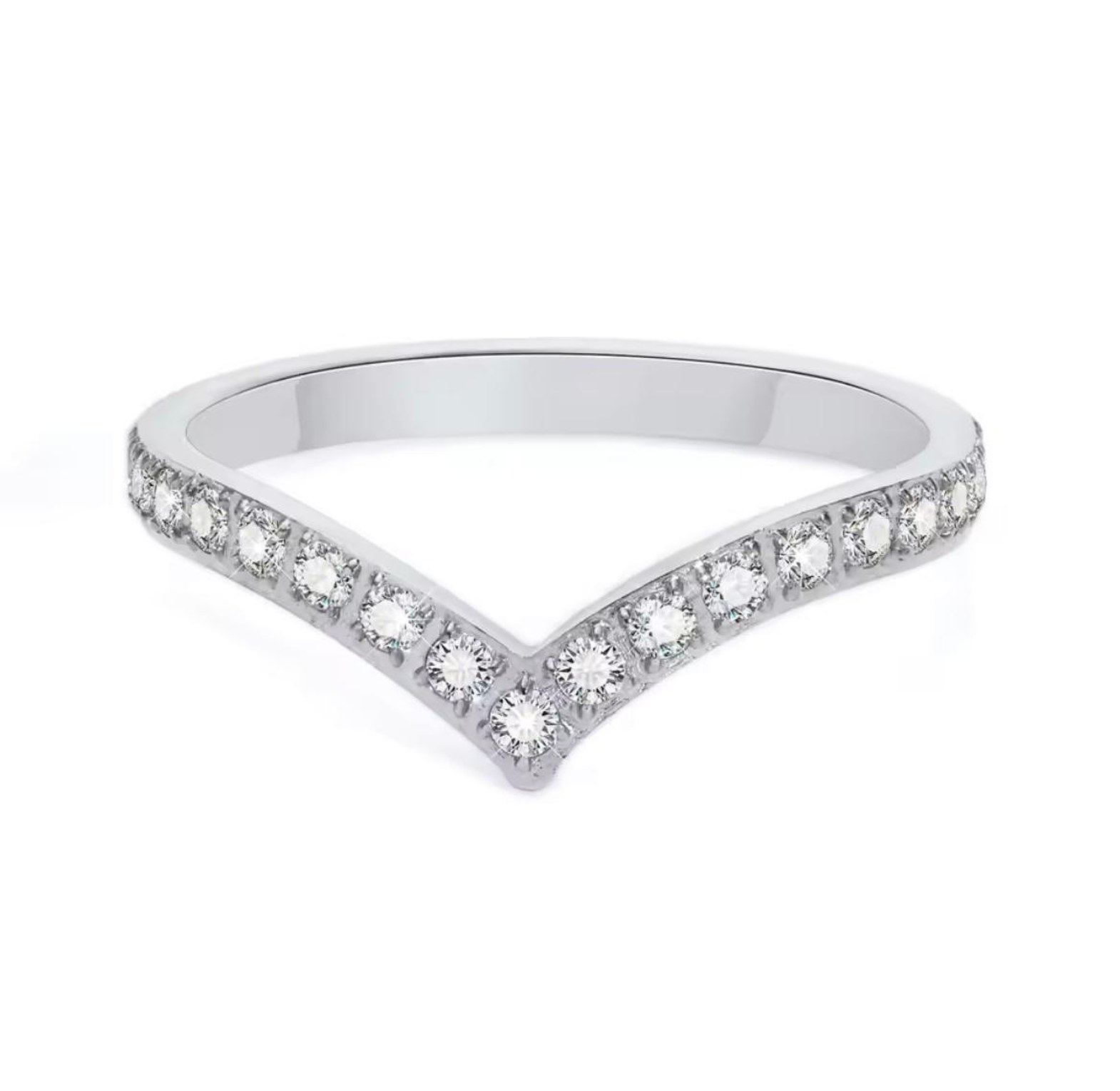Brilliant Pavé V-Shaped Band image