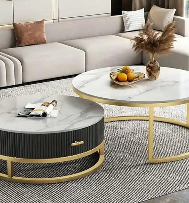 The Verona Fluted Nesting Coffee Table Set image