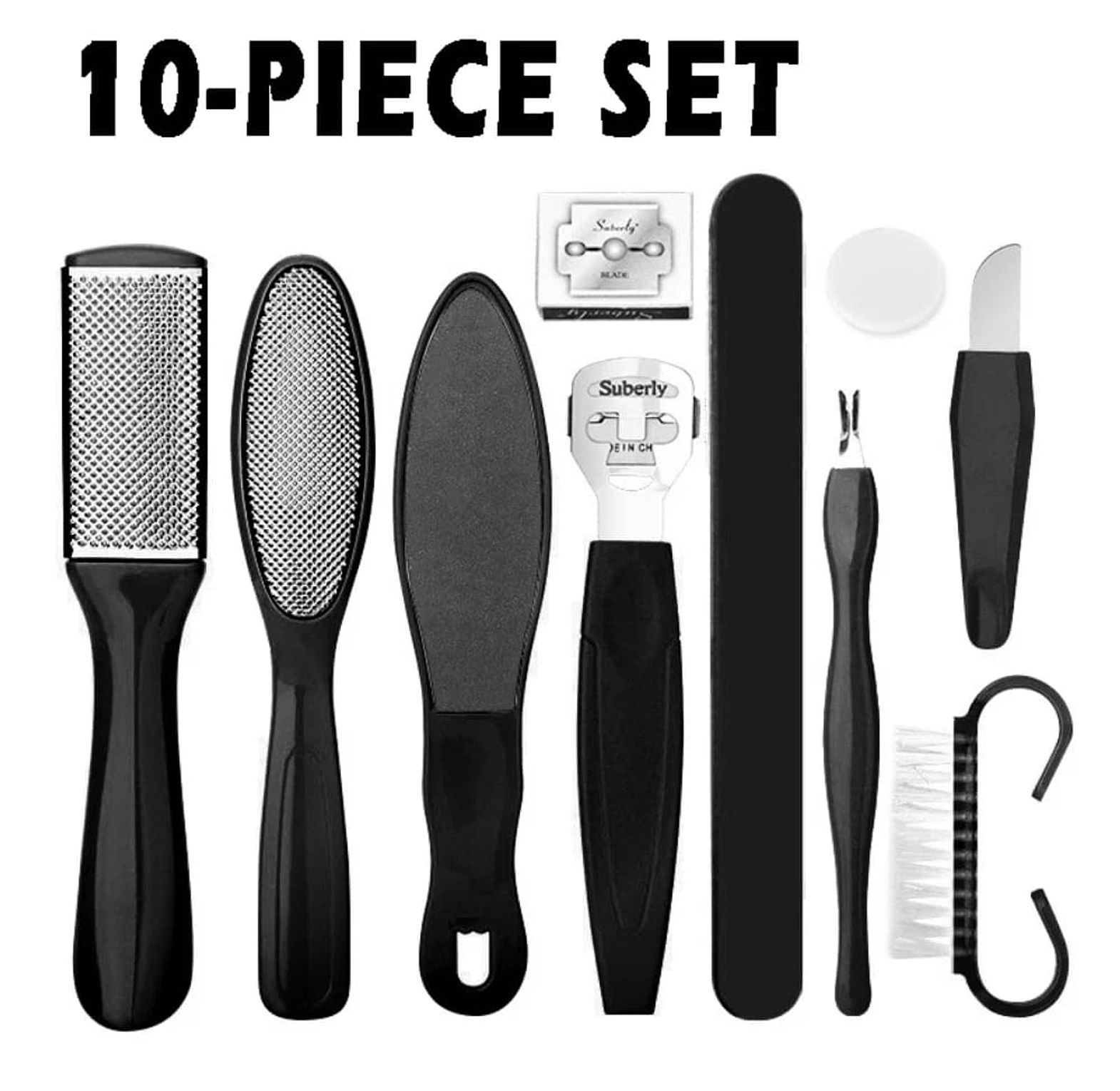 10pc Pedicure Set Peeling and Exfoliating Calluses image