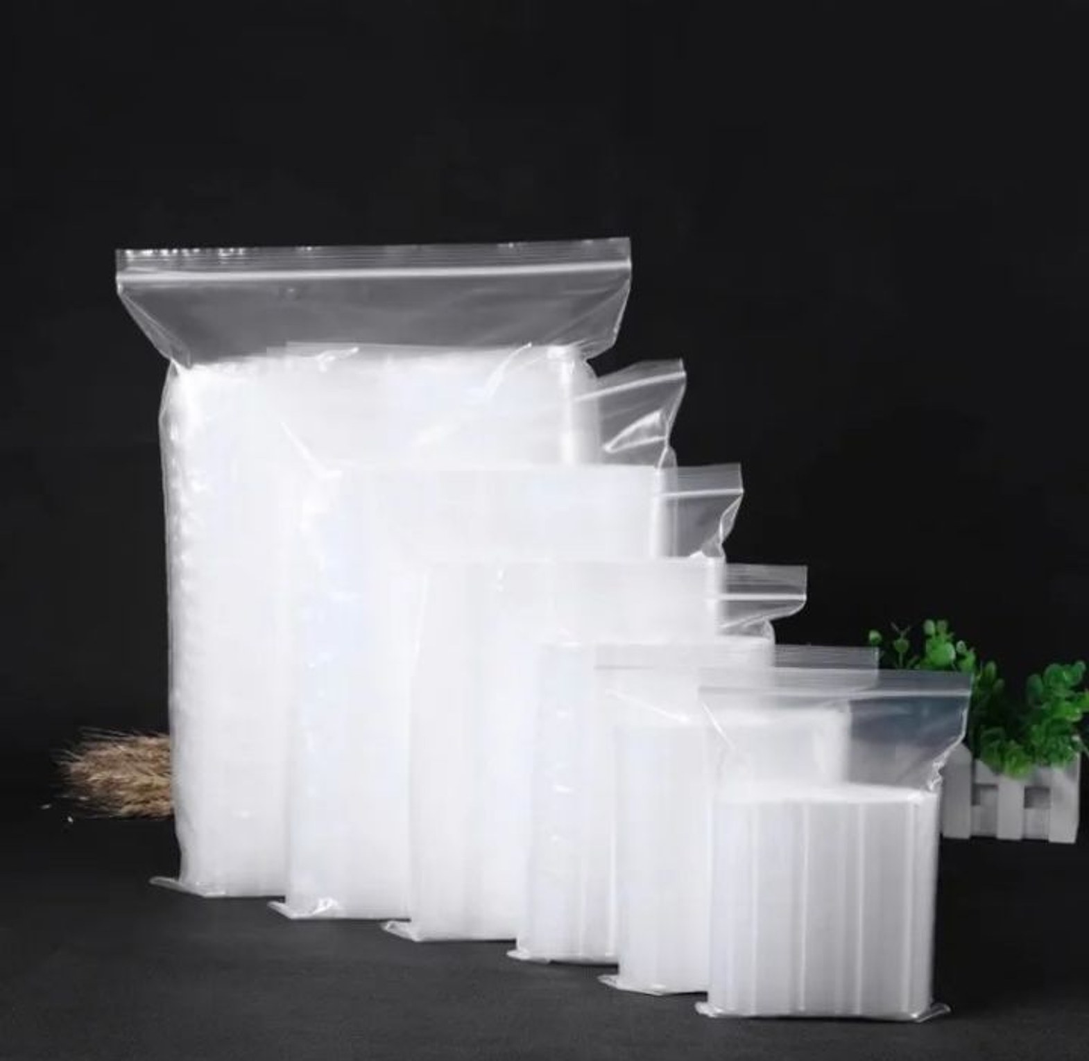 Heavy guage reusable freezer bags ▪️Zip -Locked Seal ▪️Lock poly bags  ▪️type:storage bags ▪️material: polythene ▪️transparent bags ▪️feature:waterproof seal polythene  image