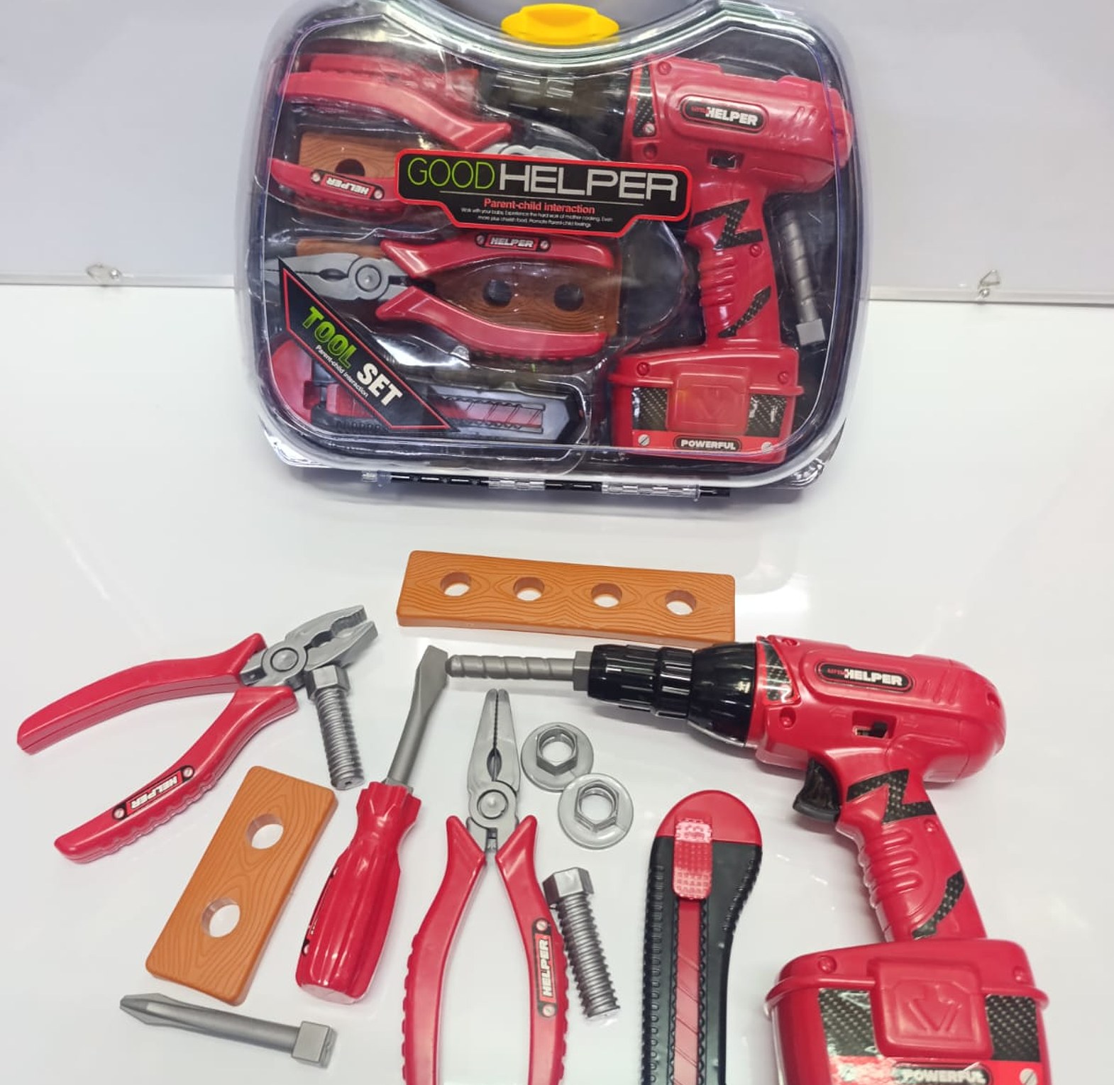 Good Helper Engineering Tool Set, 15-piece pretend-play kit image