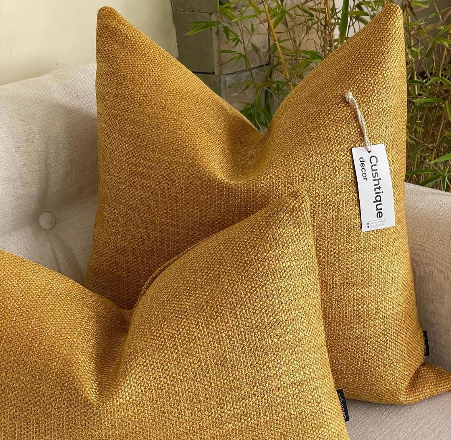 MUSTARD YELLOW SOFT CUSHION image