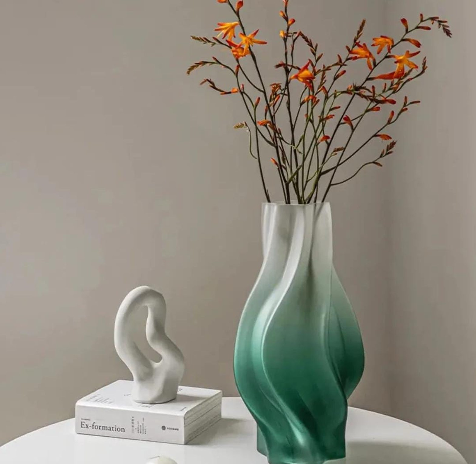 Nordic glass flower vase image
