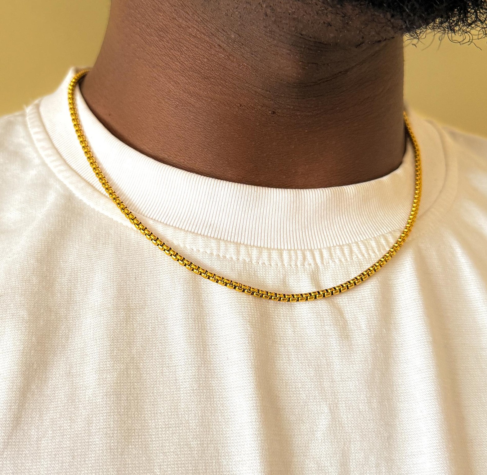 2mm Boxy chain gold image
