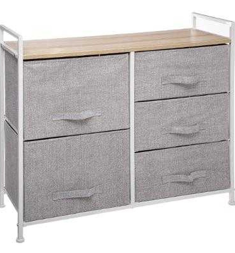 5 DRAWER CHEST LIGHT GREY image