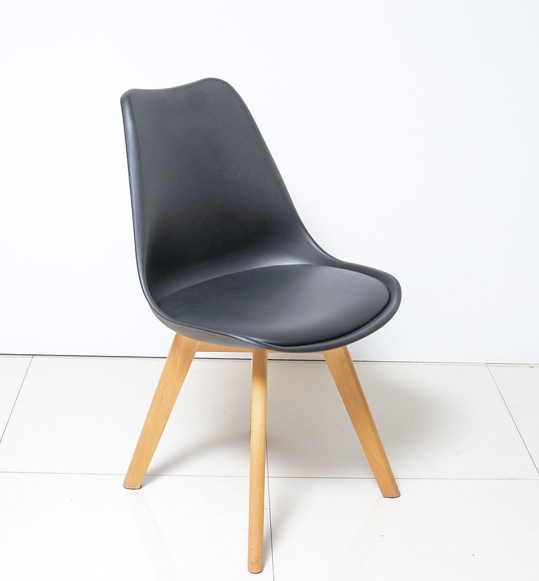 CHAIR + CUSHION WOOD LEGS image