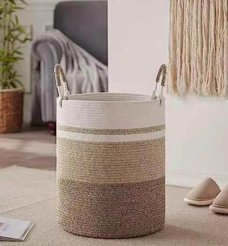Wooven decorative laundry/toys basket image