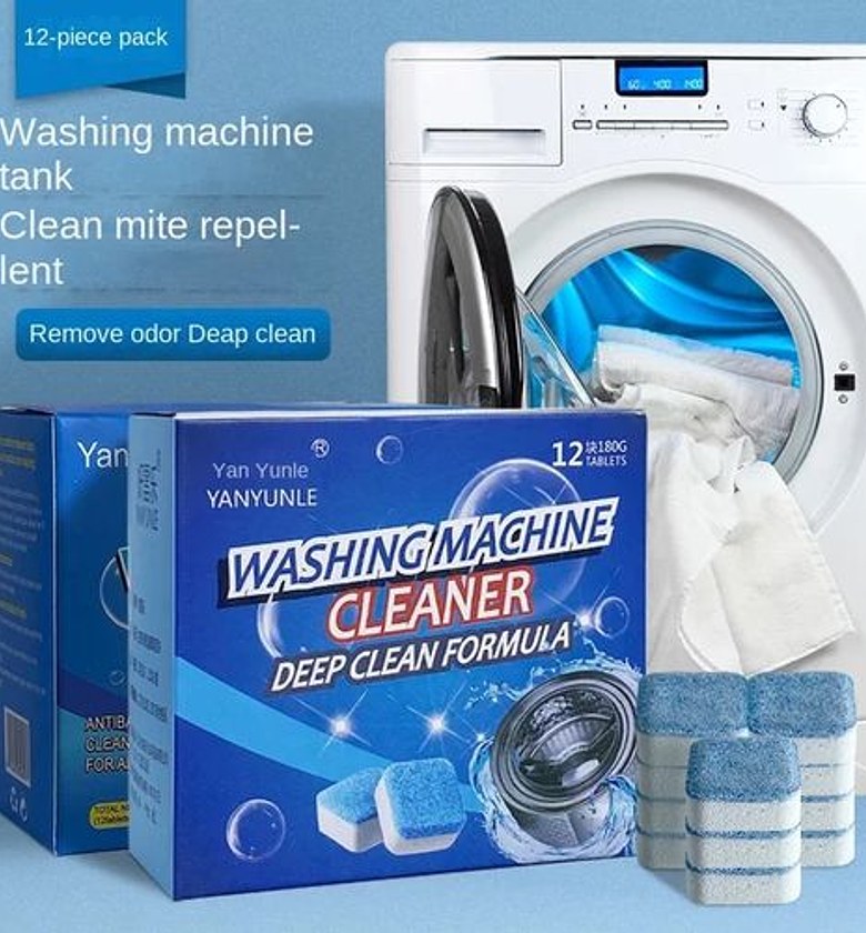 12 Piece Washing Machine Antibacterial Cleaning Tablets image