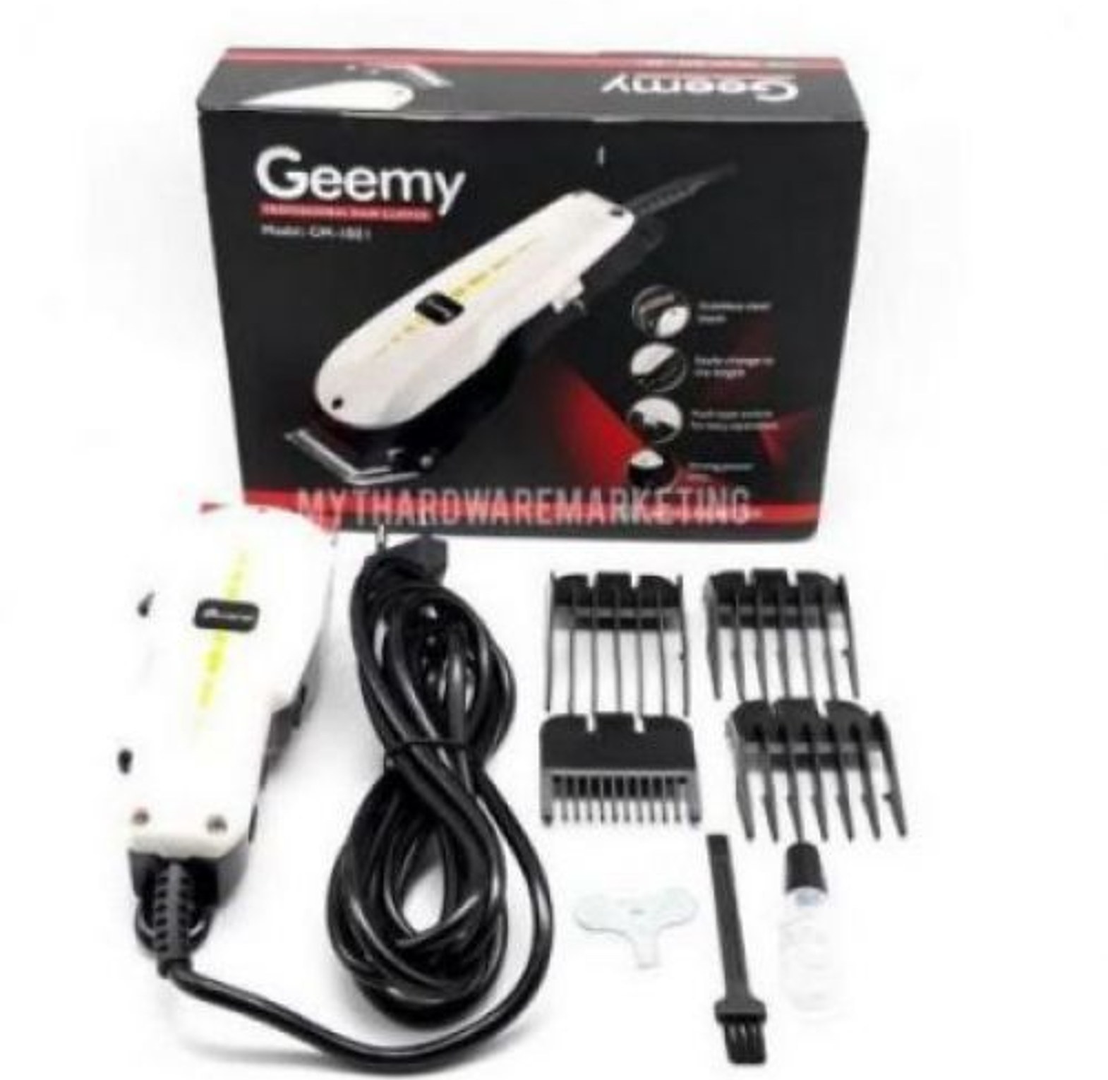 Two Geemy Shaver  Business Hair Shaver & Beard Trimmer Barbering Machine - Kinyozi Comes With A Free Padlock and A free Extension AS GIFTS image