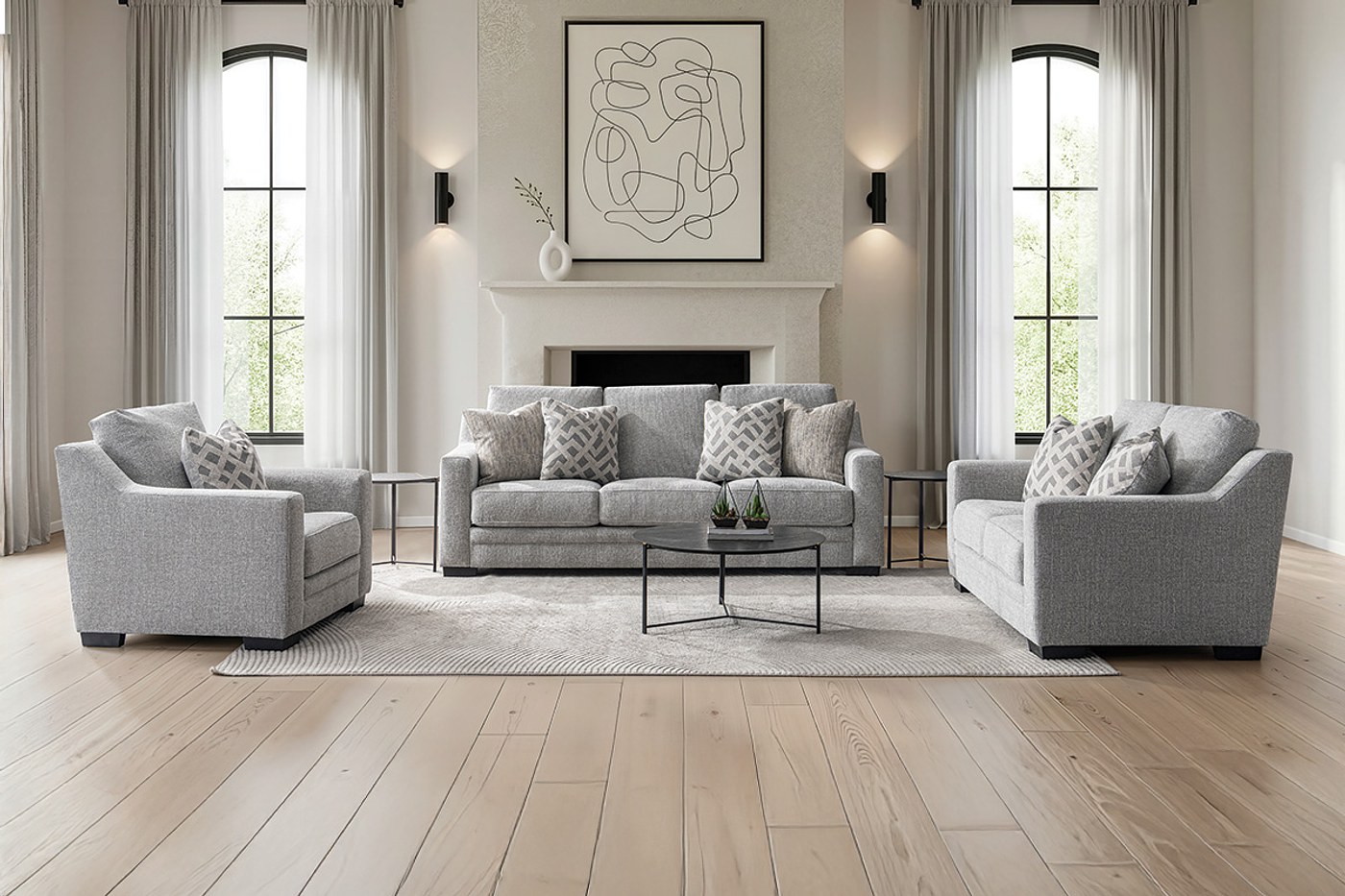 VYNE 7 Seater Fabric Sofa (3+2+1+1) image 1