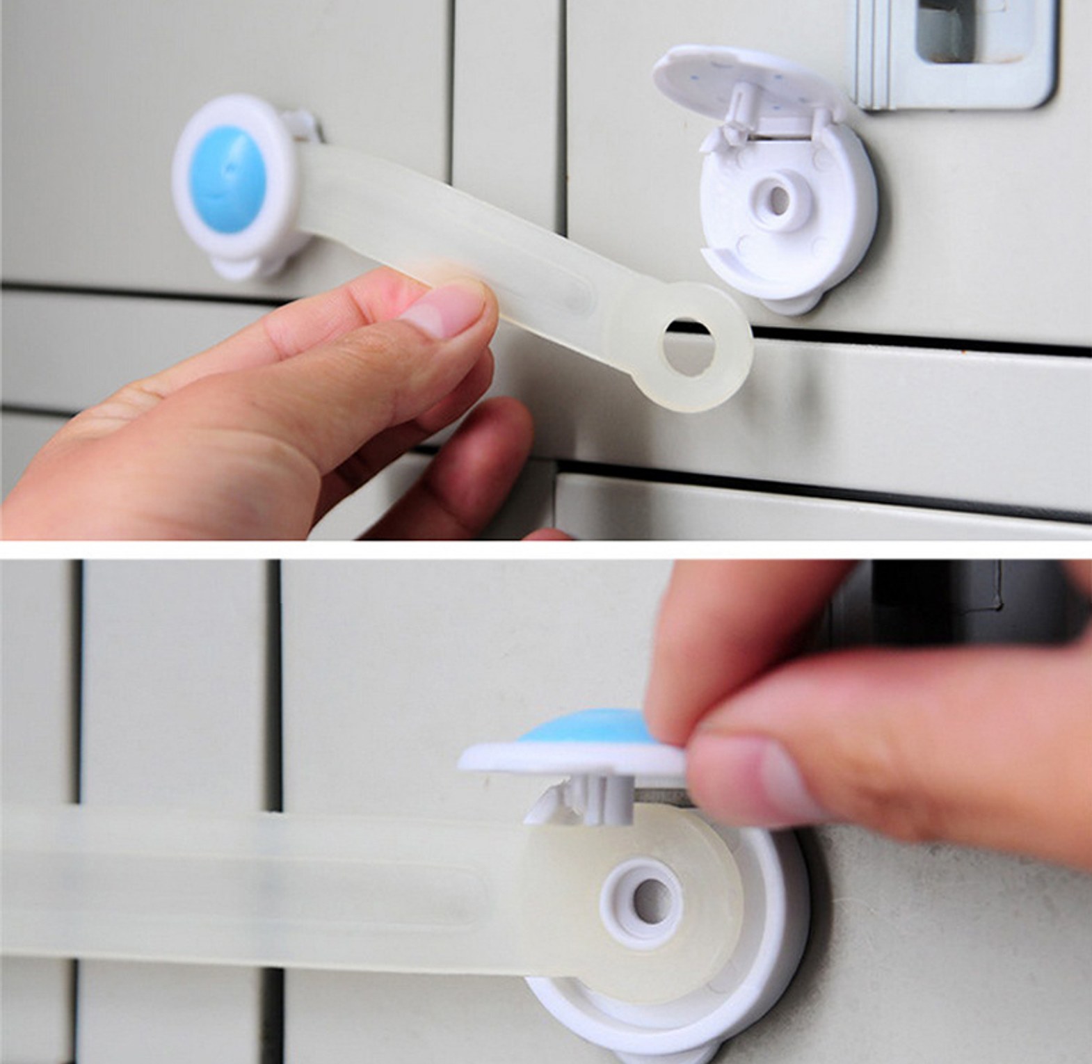 2pcs Child Safety Cabinet Locks, Fridge, Drawer Locks image