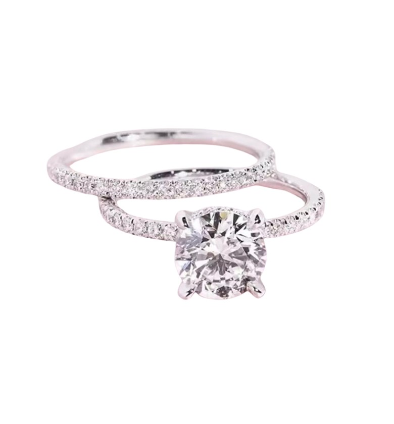 The Micro Pave Solitaire Set image