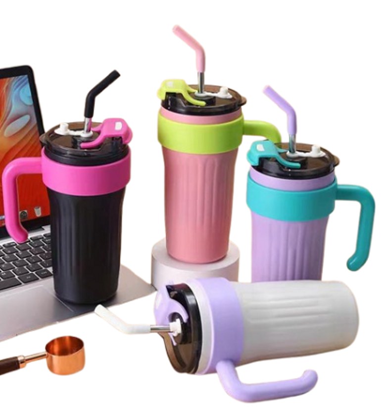 Stanley Cup. Stanely Stainless Steel Tumbler With Handle & Straw Lid, Insulated Reusable Stainless Steel Travel Mug image