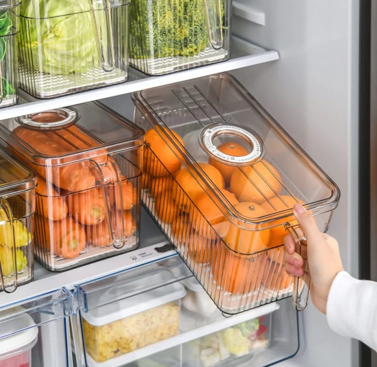 Refrigerator Storage Box Food image