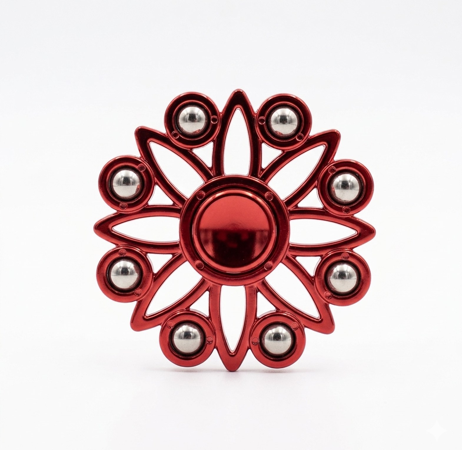 Premium Metallic Flower Fidget Spinner for Stress Relief and ADHD Focus Support image