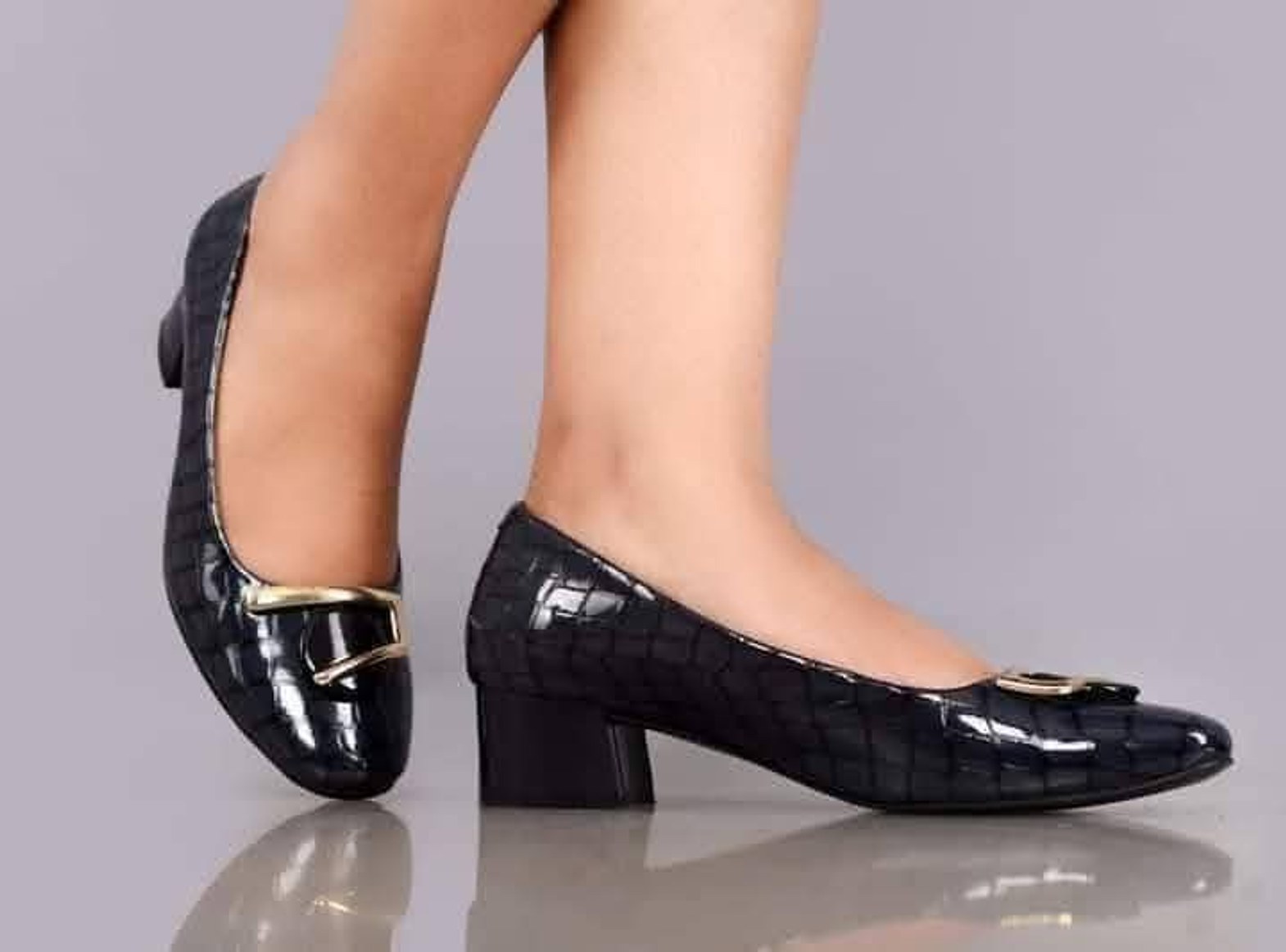 Elegant Turkish Pure Leather Shoes – Navy Blue Finish image