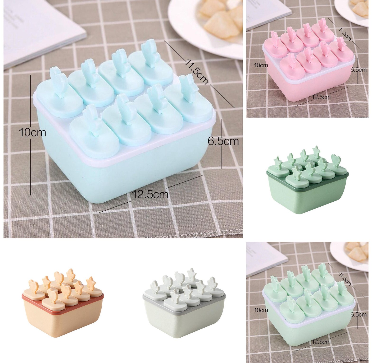Popsicle Molds 8 Grid Ice Pop Molds  image